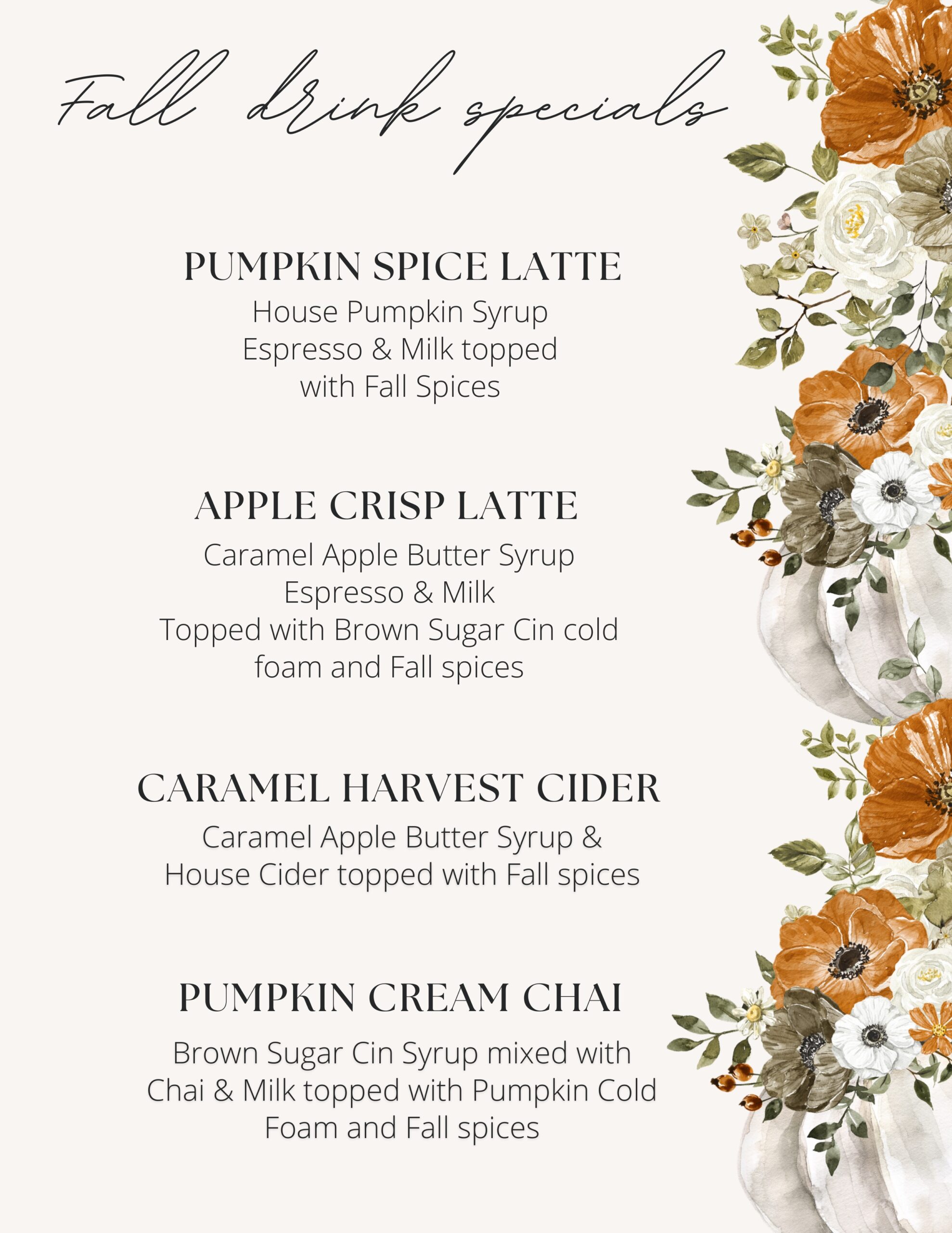 Menu page 3